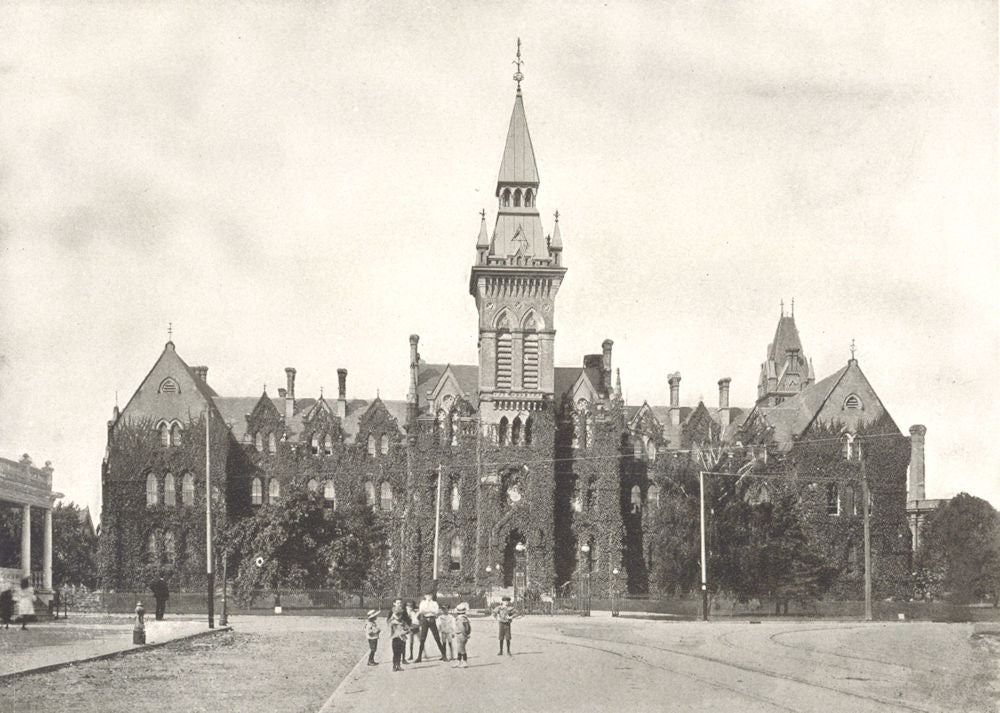 TORONTO. Knox College – Spadina Avenue. (Presbyterian) 1900 old antique print